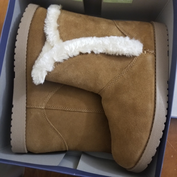 Genuine Suede Mid Faux Fur Boot - Picture 7 of 7